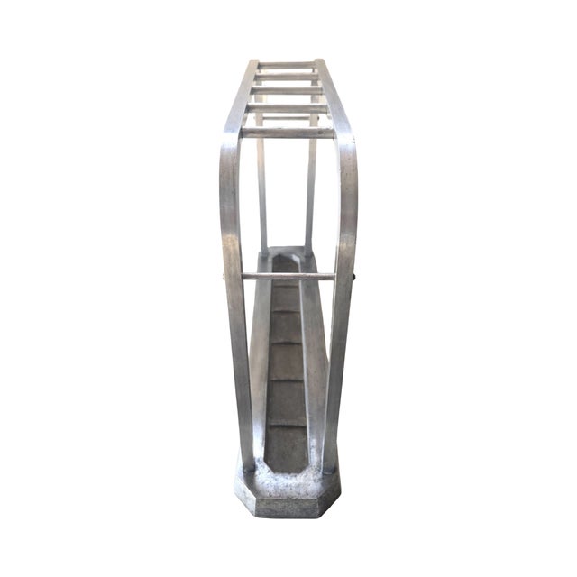 Art Deco Aluminium Umbrella Stand, 1920s For Sale - Image 3 of 6