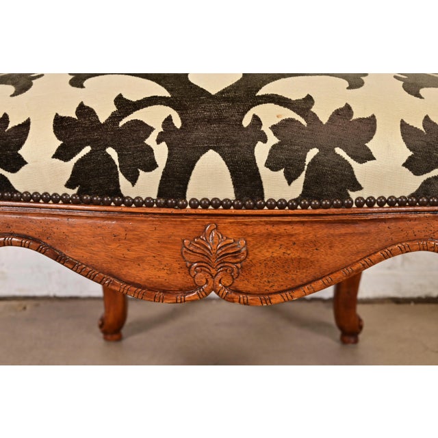 Baker Furniture French Provincial Louis XV Carved Walnut Dining Chairs, Set of Eight For Sale - Image 10 of 16