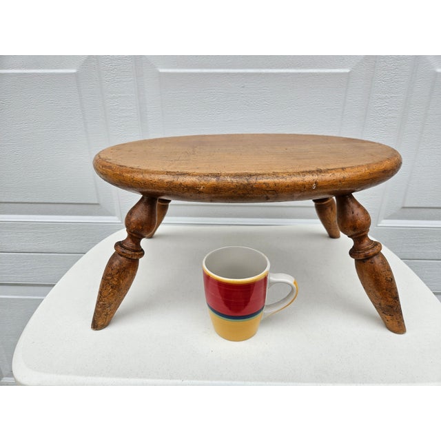 Large Oval Milking Stool With Curved Rounded Edge For Sale - Image 13 of 13