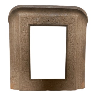 Antique Peerless MFG Co Art Nouveau Style Cast Iron Fireplace Insert For Sale
