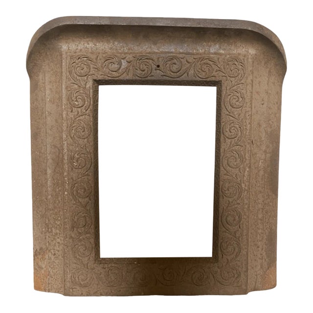 Antique Peerless MFG Co Art Nouveau Style Cast Iron Fireplace Insert For Sale
