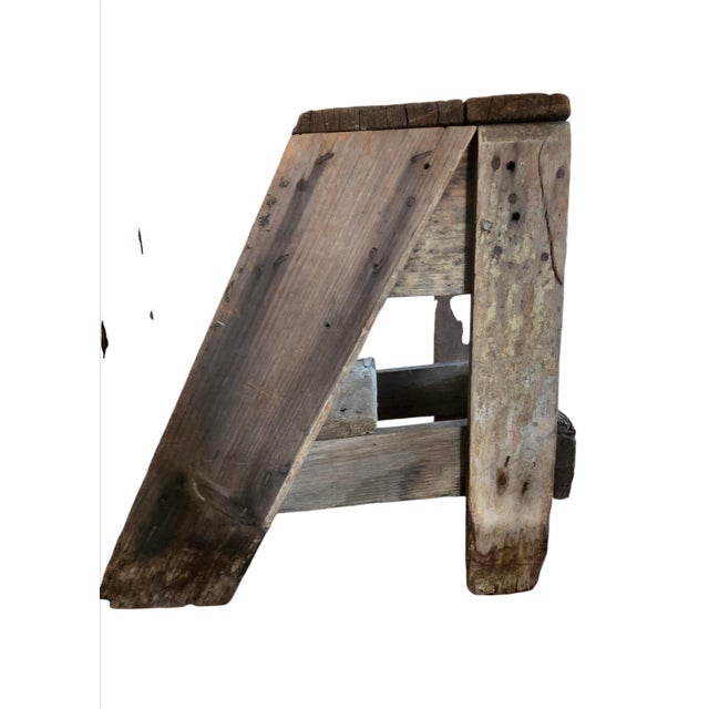 Early 20th Century Primitive Farmhouse Step Stool For Sale - Image 4 of 6