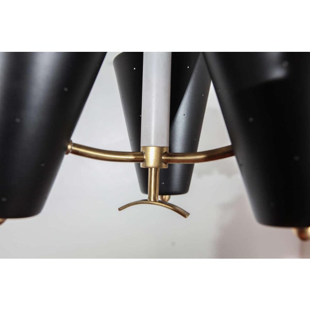 Black 1950s Mid-Century Painted Pendant by Lightolier For Sale - Image 8 of 10