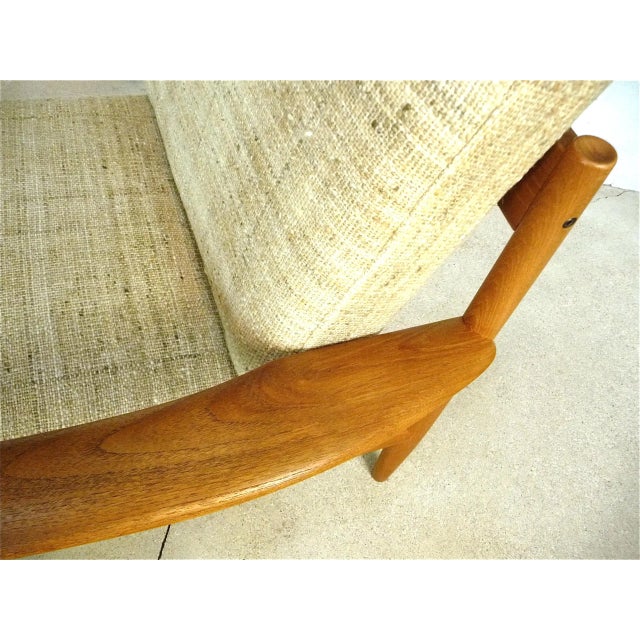 Danish Teak and Wool Easy Chair by Grete Jalk for Cado, 1960s For Sale - Image 10 of 13