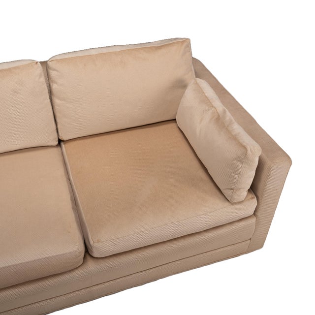 1970s 1970s Duck Feather Down Upholstered Long Parson Sofa by Baker - For Reupholstering 2 of 2 For Sale - Image 5 of 14