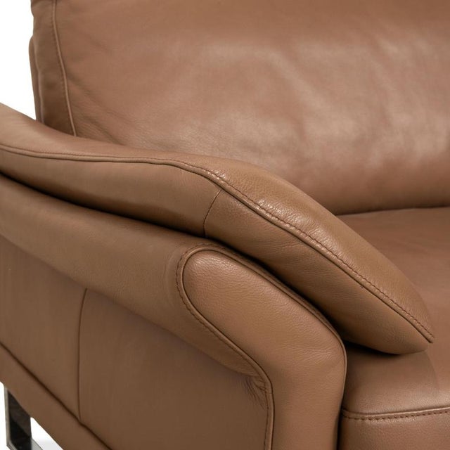 Brown Taupe Leather Three-Seater Sofa with Manual Function from Willi Schillig For Sale - Image 6 of 14