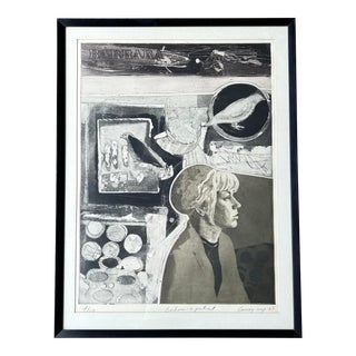 Conroy Hudlow 1967 Signed Etching Print “Barbara - a Portrait” 4 of 10 For Sale