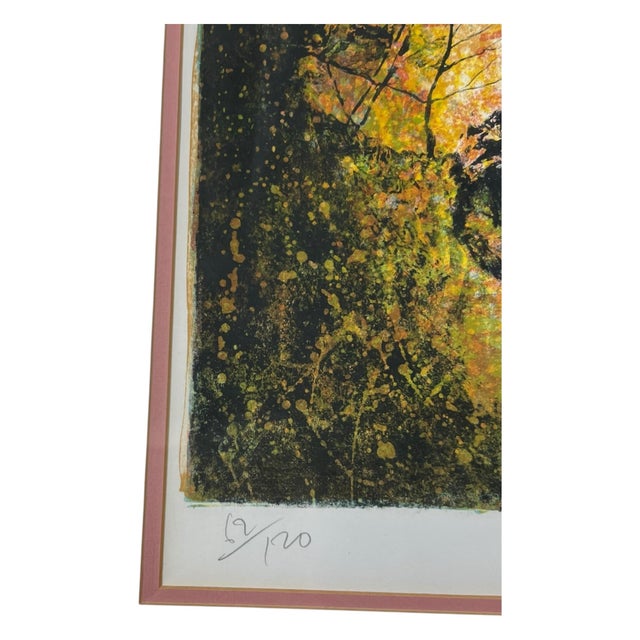 1970s Vintage Hoi Lebadang Large Abstract Lithograph Pencil Signed For Sale - Image 5 of 9