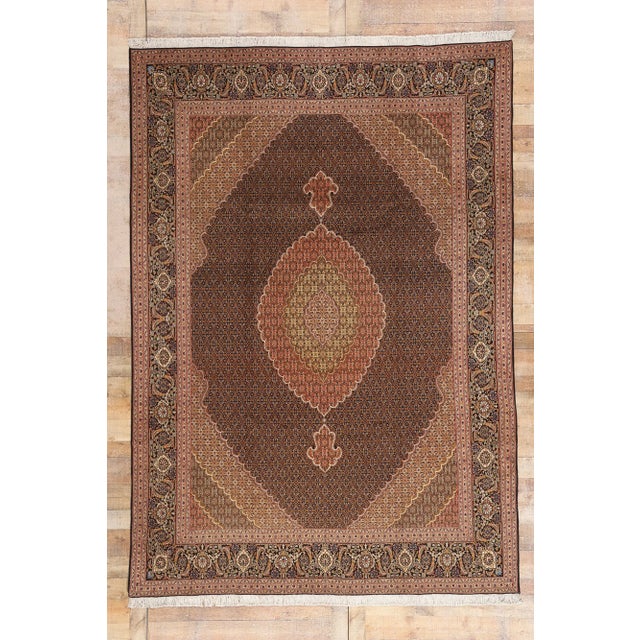 Vintage Persian Mahi Tabriz Rug, 07'09 X 11'01 For Sale - Image 10 of 10