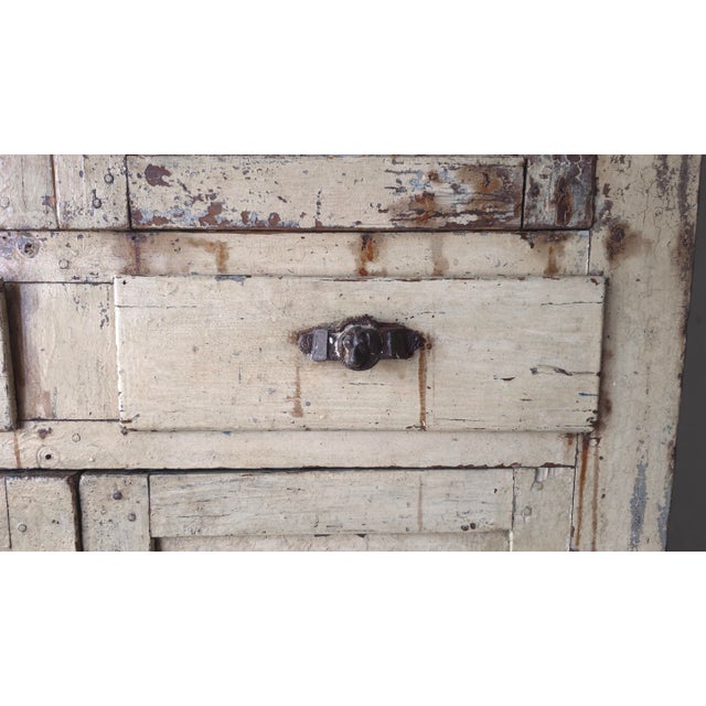 Wood Antique European Wabi Sabi Pantry Cabinet For Sale - Image 7 of 10
