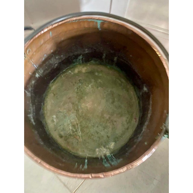Copper Antique Georgian Copper Log Bin Coal Bucket Fireside Bucket Planter, 1800 For Sale - Image 8 of 9