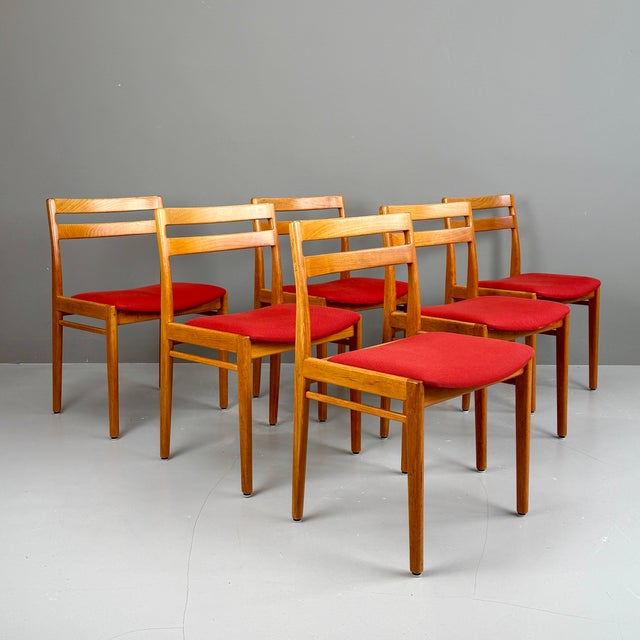 Wood Vintage Teak Chairs by Henry Rosengren Hansen, 1960s, Set of 6 For Sale - Image 7 of 11