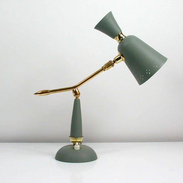 Metal Mid-Century French Table Lamp, 1950s For Sale - Image 7 of 12