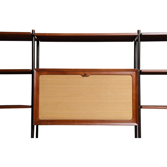 Mid-Century Modern Mid 20th Century Danish Modern Teak Free-Standing Wall Unit With Bar by Lyby Møbelfabrik For Sale - Image 3 of 18