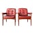 1960s Pair of Swedish Mid-Century Modern Teak Lounge Chairs by Göte Möbler, Original Leather For Sale