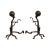Antique 19th C. Wrought Iron Cannonball Andirons - A Pair For Sale - Image 13 of 13