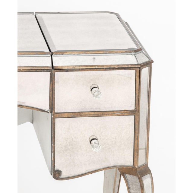 Horchow "Claudia" Mirrored Vanity Table For Sale - Image 4 of 11