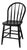 Vintage Black Painted Windsor Spindle Back Chair For Sale