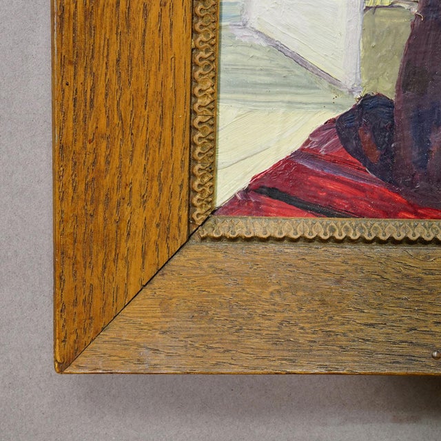 Alexander Michael Oil Painting of Still Life With Flower Bouquet 1969 For Sale - Image 6 of 7