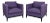 Modern Purple Plum Tone Tuxedo Style Club Chairs by Baker a Pair For Sale