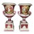 Antique Austrian Porcelain Mantel Urn Vases Pair 1890 Angelica Kauffmann 189 For Sale