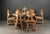 Brutalist Triangular Oak Dining Table and Chairs, Netherlands, 1960s, Set of 8 For Sale - Image 6 of 18