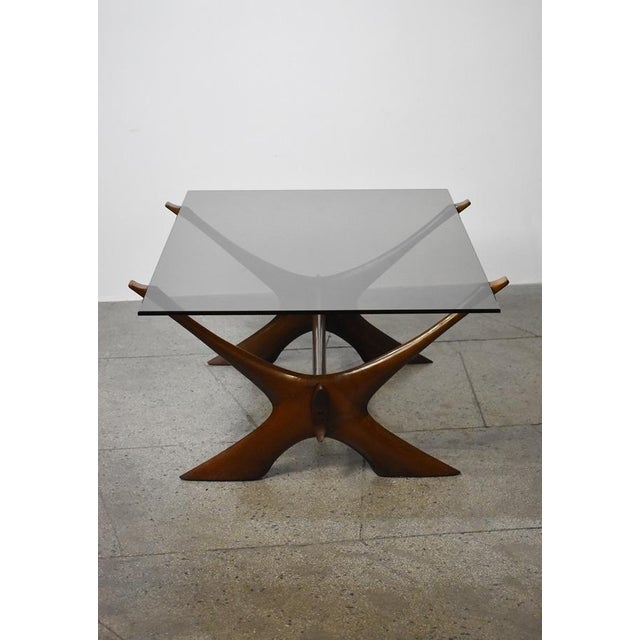 Condor Coffee Table produced by Örebro Glas and designed by Fredrik Schriever-Abeln. Frame is made of solid teak with a...