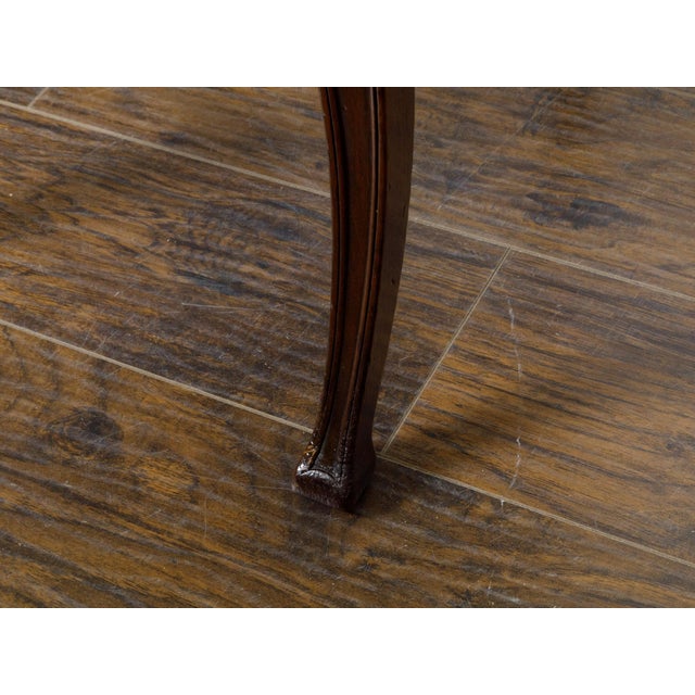 Pair of English Regency Mahogany Hall Chairs with Painted Coat of Arms For Sale - Image 10 of 12