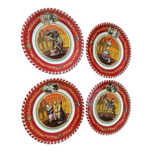 Restoration Hardware Circus Tin Plates- Set of 4