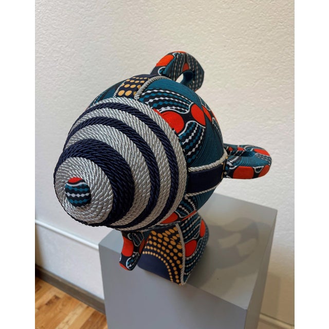 Contemporary Ray Gun 922 by Corey Pickett | Wood, Foam, Fabric sculpture of a stylized ray gun head For Sale - Image 3 of 5