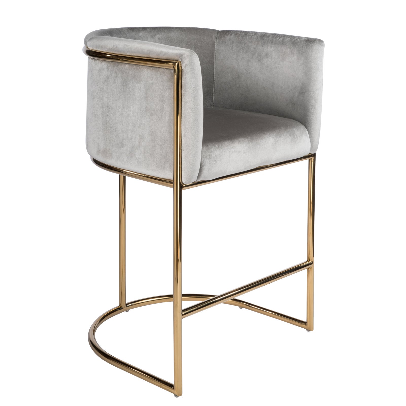 Mira Gold Counter Chair Chairish