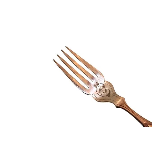 Victorian Circa 1910 Antique Mappin & Webb European Victorian Fish Knife and Fork Set- 6 Forks 6 Knives For Sale - Image 3 of 8