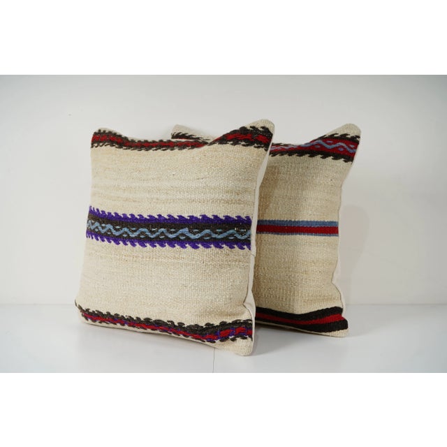 Turkish Kilim Pillow - A Pair For Sale - Image 4 of 4
