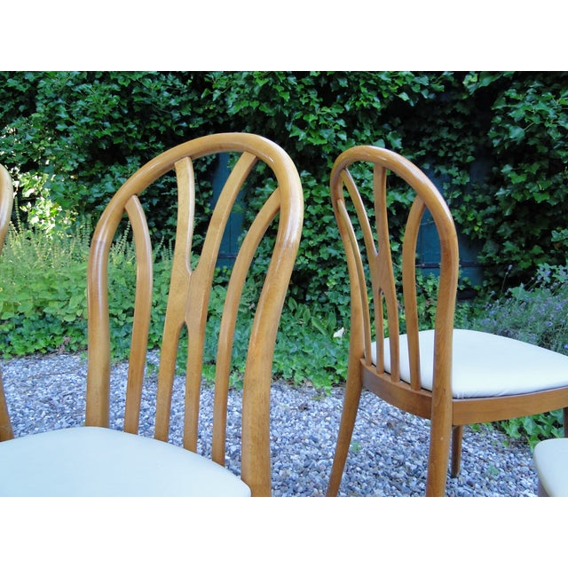 Vintage Chairs in Beech from a Cafe, 1950s, Set of 4 For Sale - Image 4 of 12