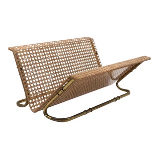 Hollywood Regency Magazine Rack, Italy 1970s For Sale