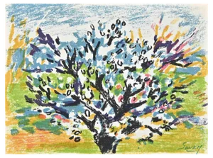 Robert Savary, The Spring Tree, Original Lithograph, 1976