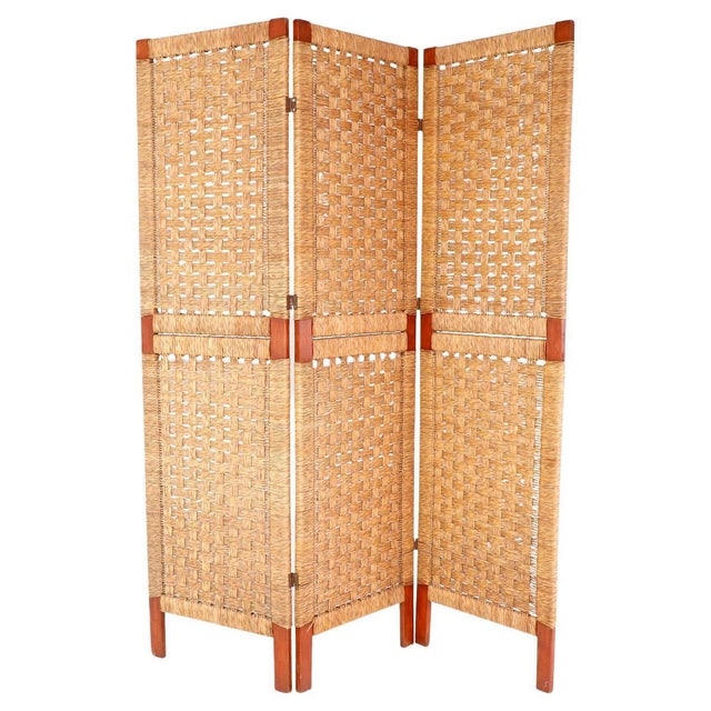 Wood Folding Screen Room Divider in the style of Clar Porset For Sale - Image 7 of 7
