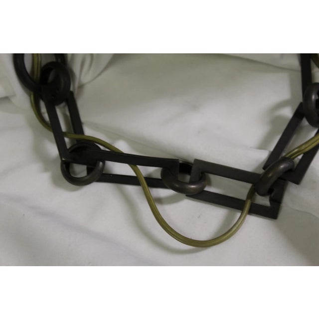 Auburn Mid-Century Pendant with Beveled Glass For Sale - Image 8 of 8
