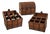 Antique Military Campaign Brass Bound Wooden Wine Bottle Chest For Sale