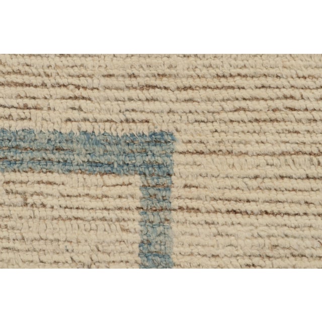 Rug & Kilim’s Modern Rug with Beige-brown Geometric Patterns - 6x9 For Sale In New York - Image 6 of 7