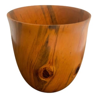 2004 Norfolk Island Pine Wood Bowl Hawaii Woodturner Signed and Dated For Sale