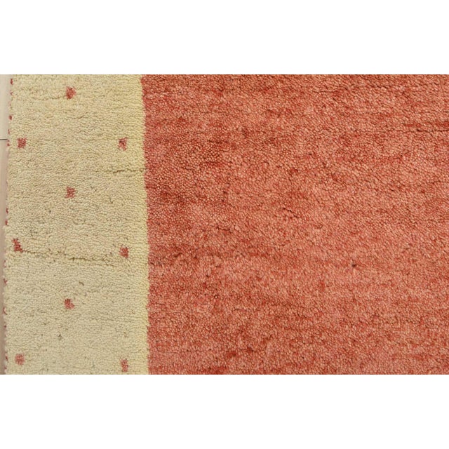 Red Gabbeh Runner 3’4” X 9’8” Red Wool Contemporary Hand-Knotted Oriental Rug For Sale - Image 8 of 13