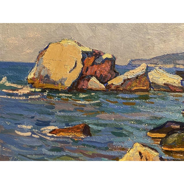 *** ABOUT THIS PAINTING *** * TITLE: ""Sea shore"" * ARTISTS: Grigoriy Ruban * SIZE: 34.5x49 cm/'13.58x19.29 inches' *...