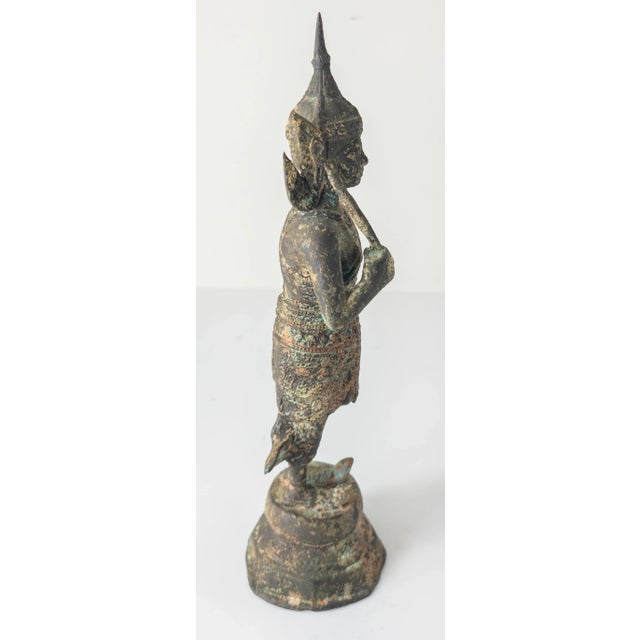 Late 20th Century 20th Century South East Asian Thai or Burmese Standing Buddha Figure For Sale - Image 5 of 9