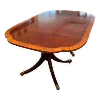 1990s Baker Charleston Mahogany Dining Table For Sale