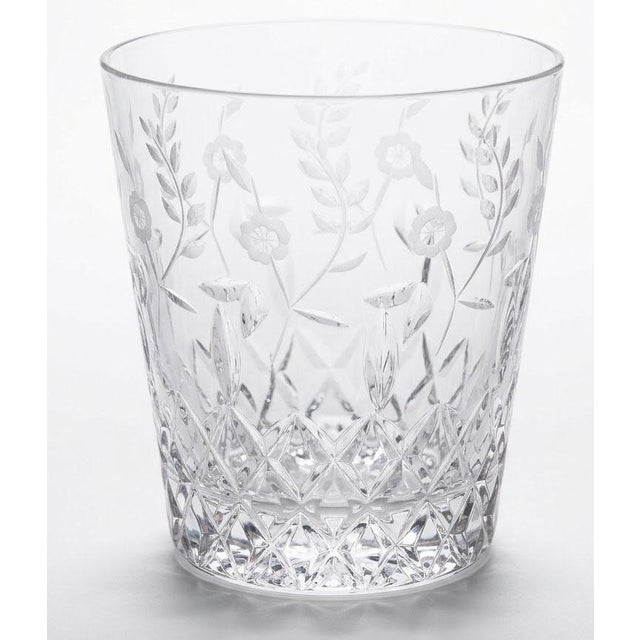 Vintage Yugoslavian Rogaska "Gallia" Cut & Etched Crystal Flared Double Old Fashioned Rocks Glasses - Set of 8 For Sale In Las Vegas - Image 6 of 7