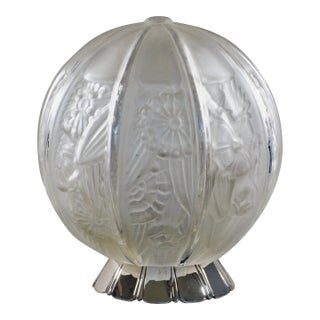 French Art Deco Table Lamp by Verreries Des Hanots 1930 France For Sale