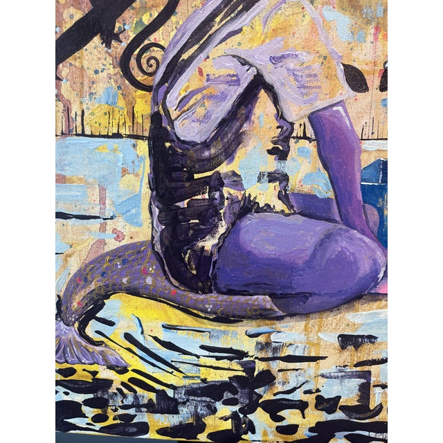 Yemoja’s Tinko Tinko Tinkoko Tinko Interrupted, Wall Painting by Victory Anthony Nted (2026), Acrylic and Gouache on Canvas For Sale - Image 4 of 7