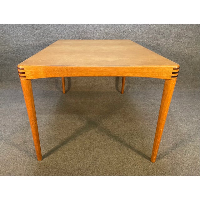 Wood Vintage Danish Mid Century Modern Oak Dining Table by h.w. Klein for Bramin Mobler For Sale - Image 7 of 11