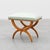 Empire Style Curule Stool with Striped Upholstery, France, 1950s For Sale - Image 12 of 12